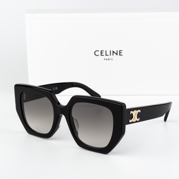 Celine TRIOMPHE Women Sunglasses Black Brown Gradient Butterfly CL40239F 01F - Picture 2 of 14